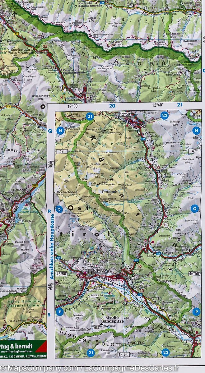 Carte routière - Tyrol & Vorarlberg (Autriche) | Freytag & Berndt carte pliée Freytag & Berndt 