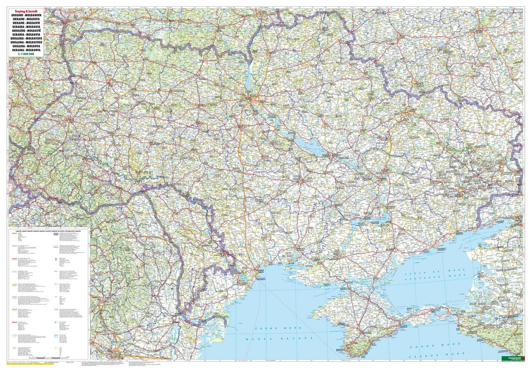 Carte routière - Ukraine & Moldavie | Freytag & Berndt carte pliée Freytag & Berndt 