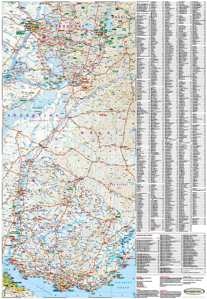 Carte routière - Uruguay & Paraguay | Reise Know How carte routière Reise Know-How