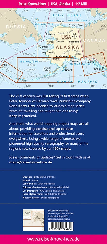 Carte routière USA n° 11 - Alaska | Reise Know How carte routière Reise Know-How