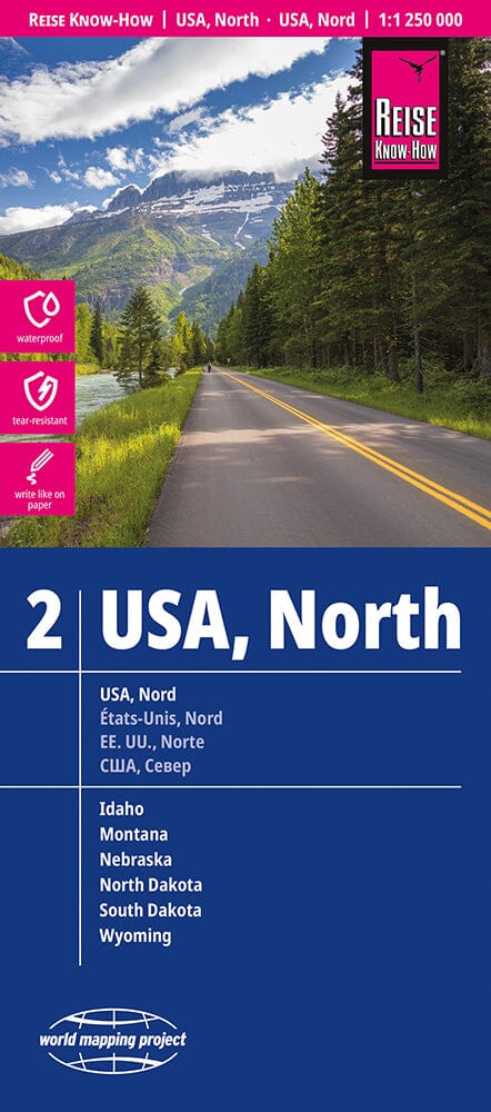 Carte routière - USA Nord n°2 | Reise Know-How carte routière Reise Know-How
