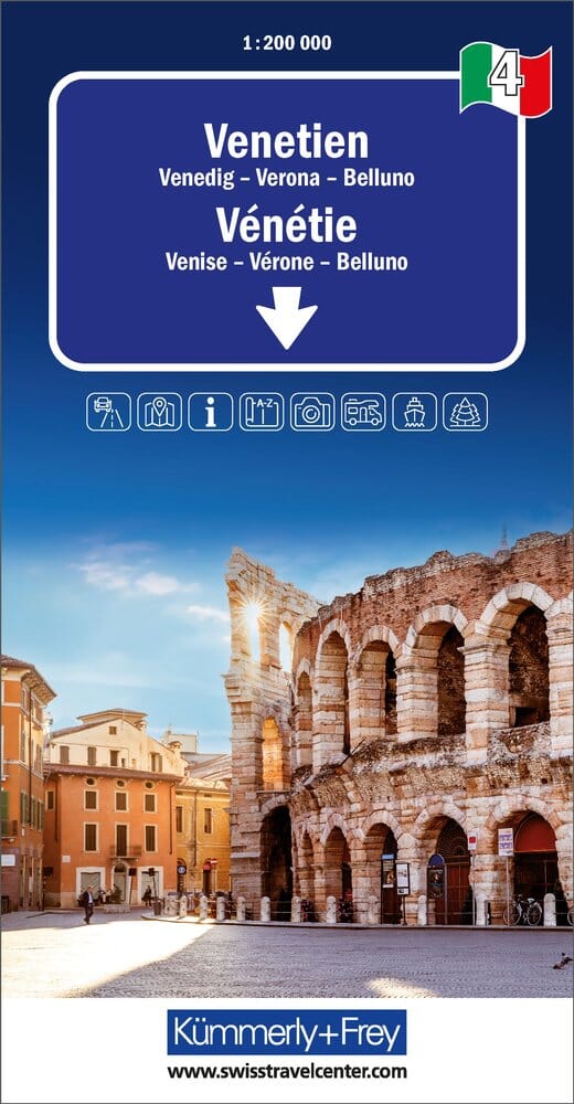 Carte routière - Vénétie | Kümmerly & Frey carte routière Kümmerly & Frey