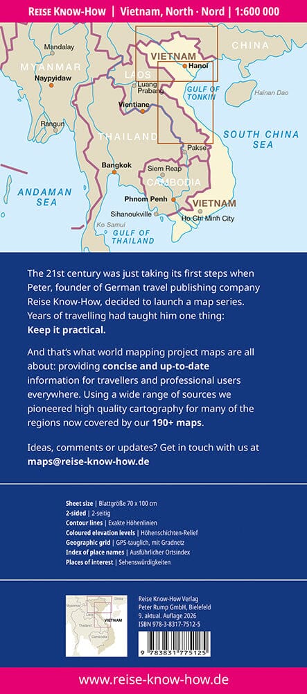 Carte routière - Vietnam Nord | Reise Know How carte routière Reise Know-How