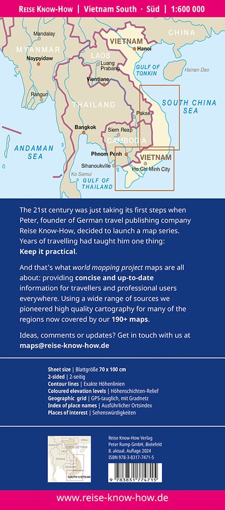 Carte routière - Vietnam Sud | Reise Know How carte routière Reise Know-How