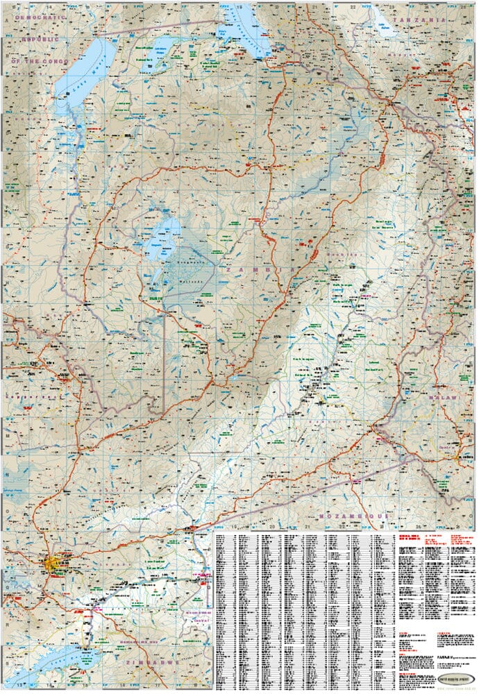 Carte routière - Zambie | Reise Know How carte pliée Reise Know-How 