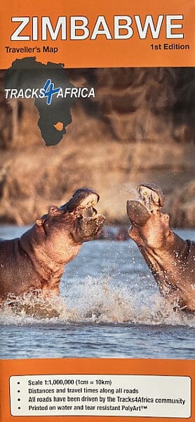 Carte routière - Zimbabwe | Tracks4Africa carte pliée Tracks4Africa 