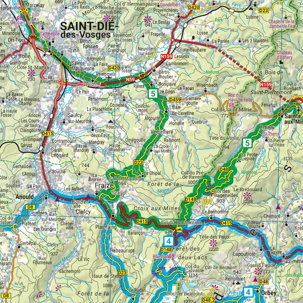Carte spéciale moto - Vosges | Freytag & Berndt carte routière Freytag & Berndt