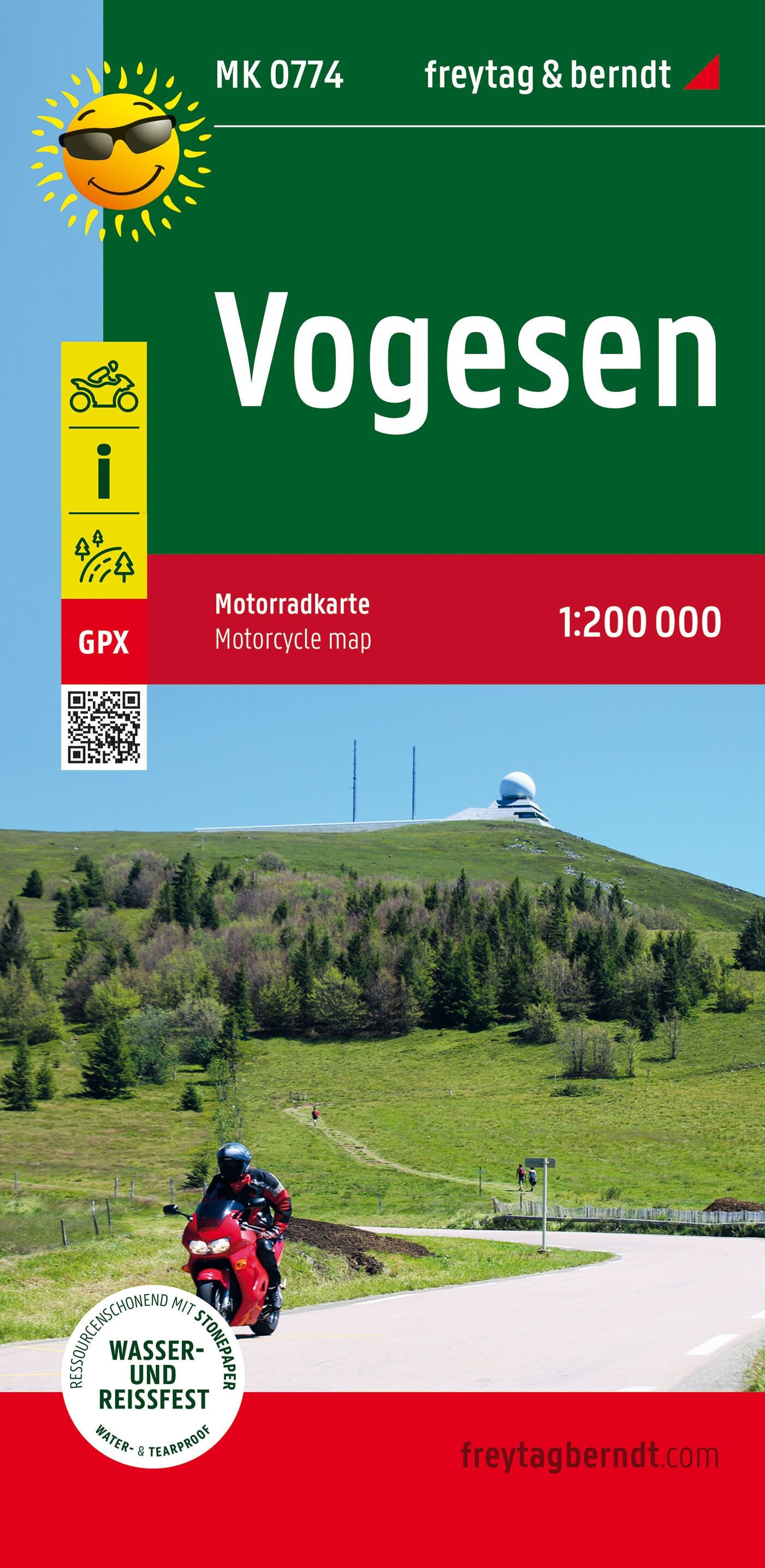 Carte spéciale moto - Vosges | Freytag & Berndt carte routière Freytag & Berndt