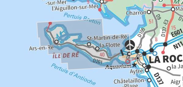Carte Top 25 Mini n° M1329 OT - Ile de Ré | IGN carte de randonnée IGN