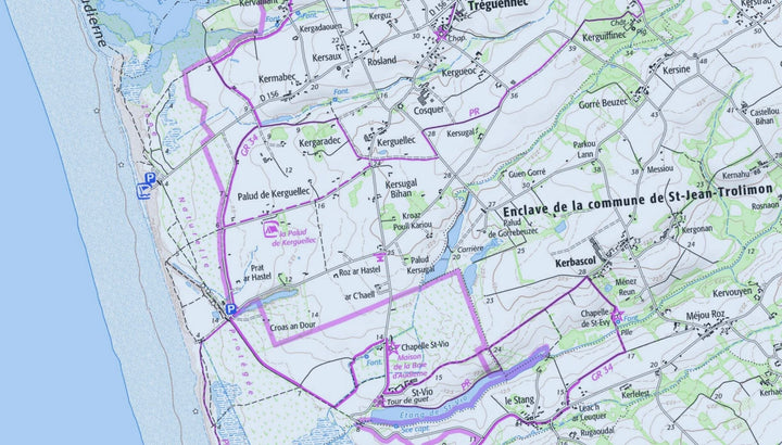 Carte TOP 25 n° 0519 OT - Pont-l'Abbé, Pointe de Penmarc'h | IGN carte pliée IGN 