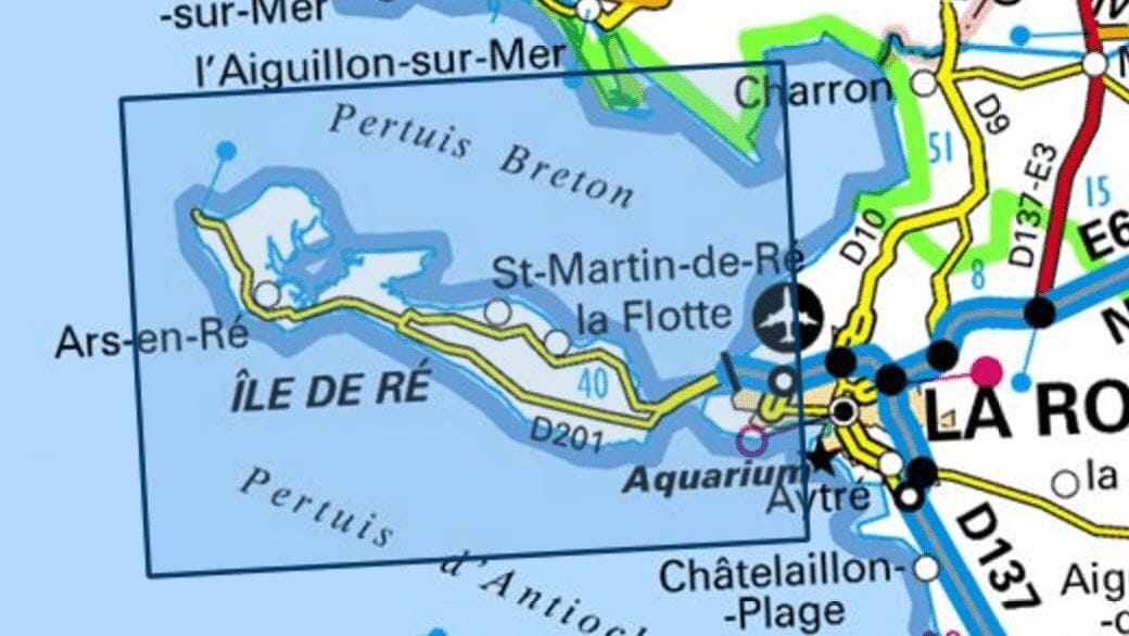 Carte TOP 25 n° 1329 OT - Ile de Ré | IGN carte de randonnée IGN