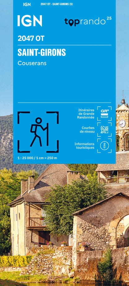Carte TOP 25 n° 2047 OT - Saint-Girons & Couserans (Pyrénées) | IGN carte de randonnée IGN