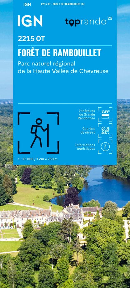 Carte TOP 25 n° 2215 OT - Forêt de Rambouillet, PNR Haute-Vallée de Chevreuse | IGN carte de randonnée IGN
