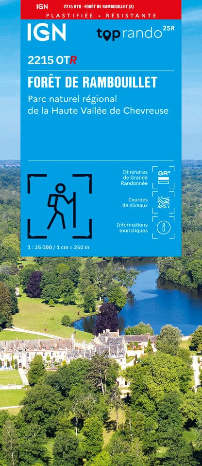Carte TOP 25 n° 2215 OTR (Résistante) - Forêt de Rambouillet (PNR de la Haute Vallée de Chevreuse) | IGN carte de randonnée IGN