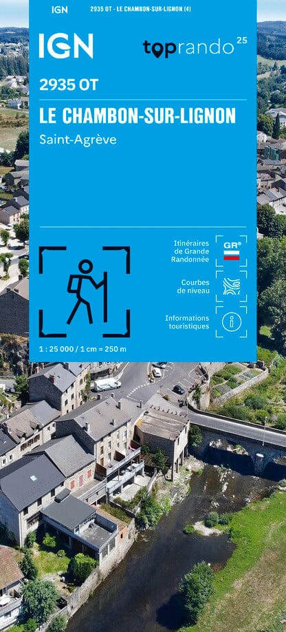 Carte TOP 25 n° 2935 OT - Le Chambon-sur-Lignon, Saint-Agrève | IGN carte de randonnée IGN 