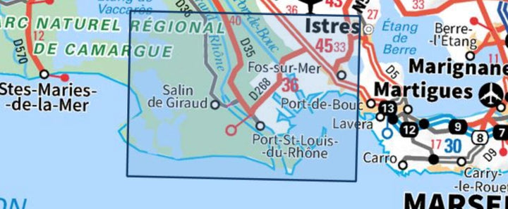 Carte TOP 25 n° 3044 OT - Port-St-Louis-du-Rhône, PNR de Camargue | IGN carte pliée IGN 