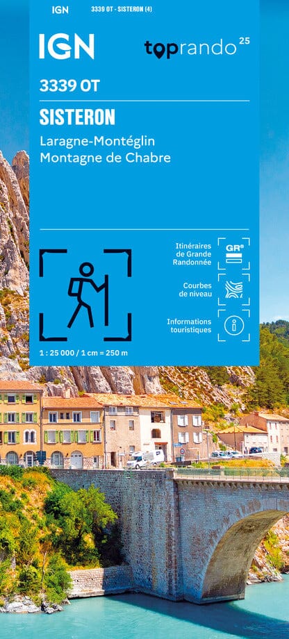 Carte TOP 25 n° 3339 OT - Sisteron, Laragne-Montéglin & Montagne de Chabre | IGN carte de randonnée IGN