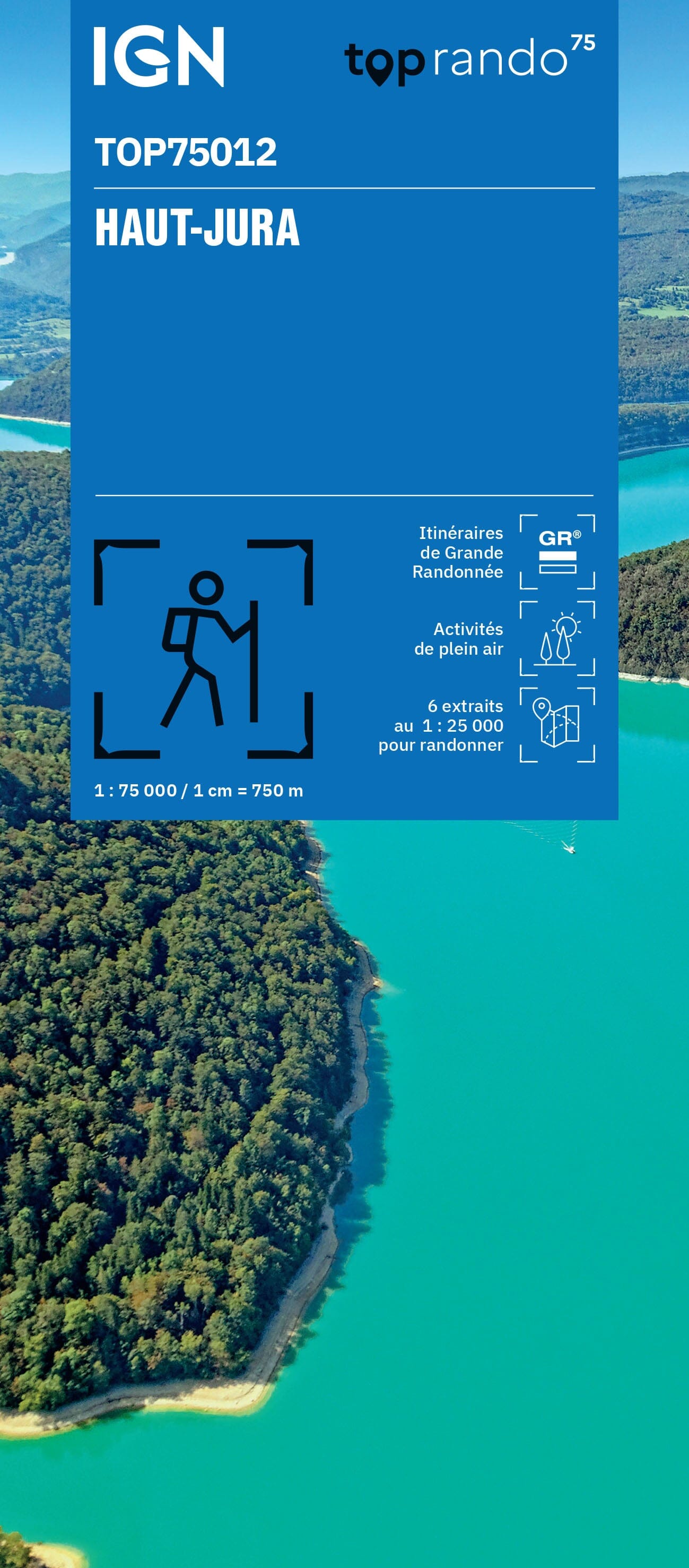Carte TOP 75 n° 12 - Haut-Jura | IGN carte de randonnée IGN