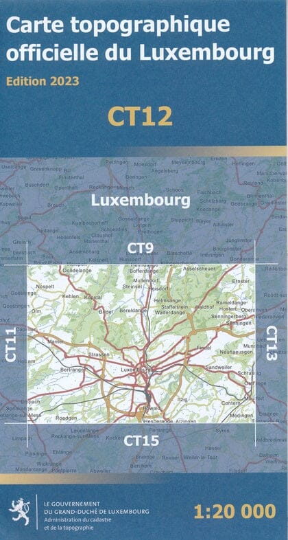 Topographic map CT12 - Luxembourg (Grand Duchy of Luxembourg) – Cartovia