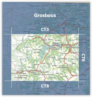 Carte topographique CT5 - Grosbous (Grand-Duché de Luxembourg) carte de randonnée Service topographique du Luxembourg 