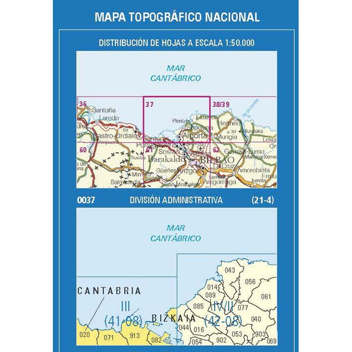 Carte topographique de l'Espagne n° 0037.3 - La Cuesta | CNIG - 1/25 000 carte de randonnée CNIG