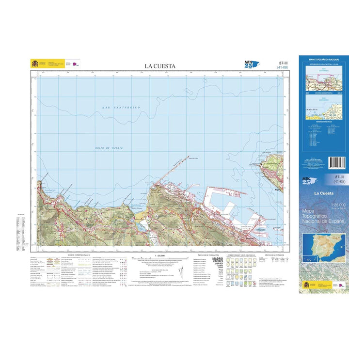 Carte topographique de l'Espagne n° 0037.3 - La Cuesta | CNIG - 1/25 000 carte de randonnée CNIG