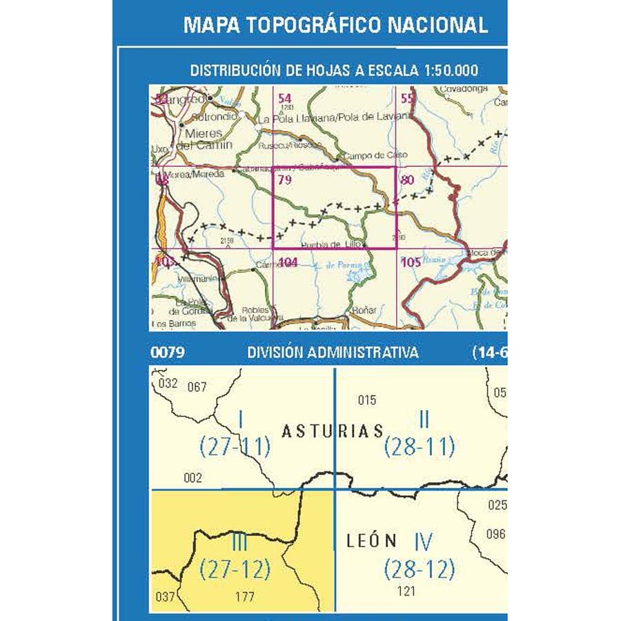 Carte topographique de l'Espagne n° 0079.3 - Cerulleda | CNIG - 1/25 000 carte de randonnée CNIG