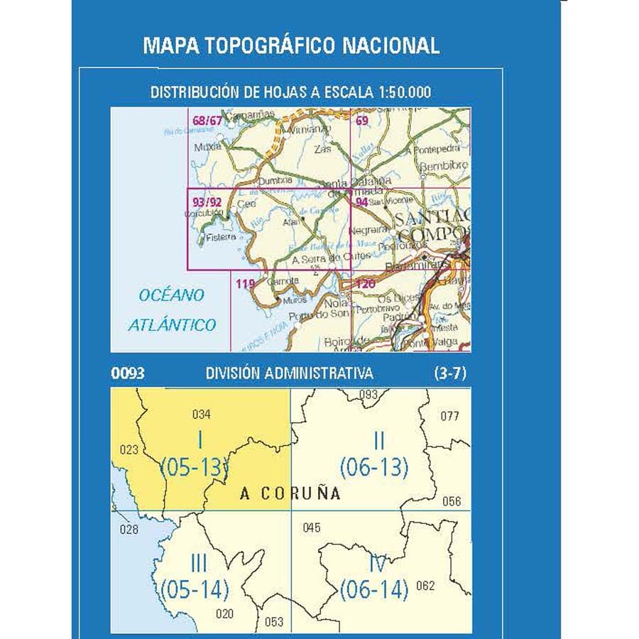 Carte topographique de l'Espagne n° 0093.1 - Brens | CNIG - 1/25 000 carte de randonnée CNIG