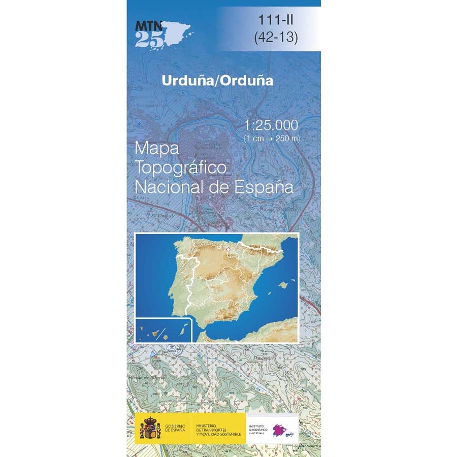 Carte topographique de l'Espagne n° 0111.2 - Orduña | CNIG - 1/25 000 carte de randonnée CNIG 