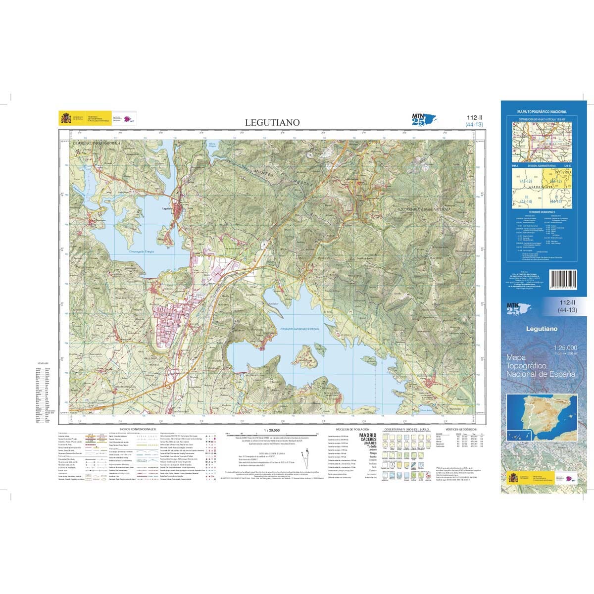 Carte topographique de l'Espagne n° 0112.2 - Legutiano | CNIG - 1/25 000 carte de randonnée CNIG 