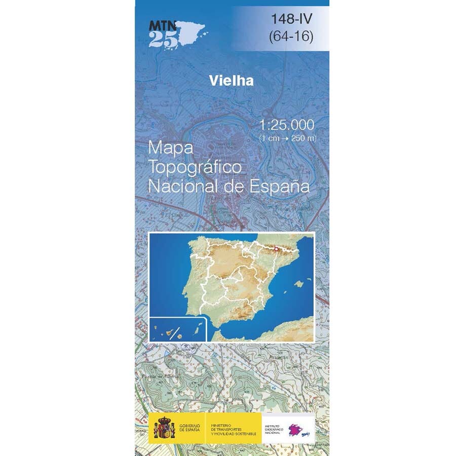 Carte topographique de l'Espagne n° 0148.4 - Vielha | CNIG - 1/25 000 carte de randonnée CNIG 