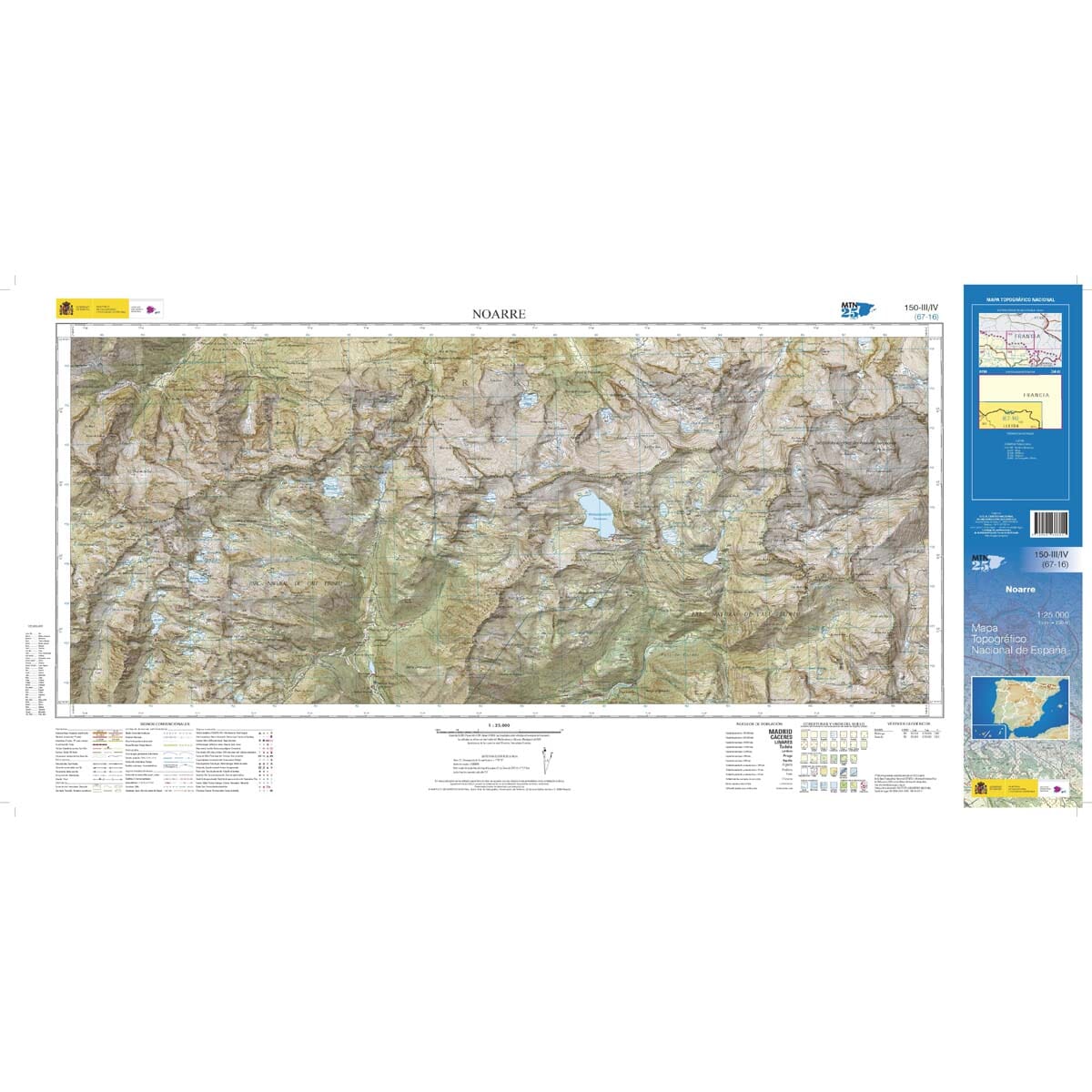 Carte topographique de l'Espagne n° 0150.3 - Noarre | CNIG - 1/25 000 carte de randonnée CNIG