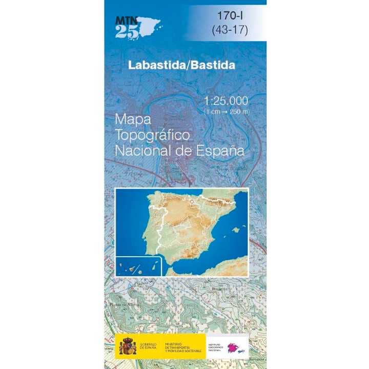 Carte topographique de l'Espagne n° 0170.1 - Labastida / Bastida | CNIG - 1/25 000 carte pliée CNIG 