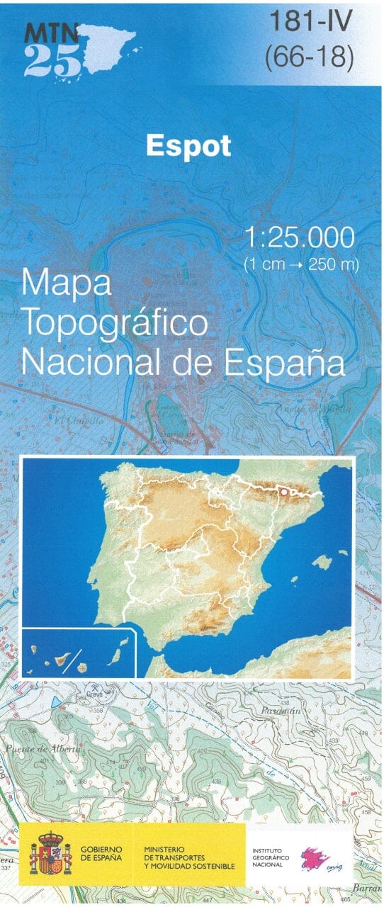 Carte topographique de l'Espagne n° 0181.4 - Espot | CNIG - 1/25 000 carte de randonnée CNIG 