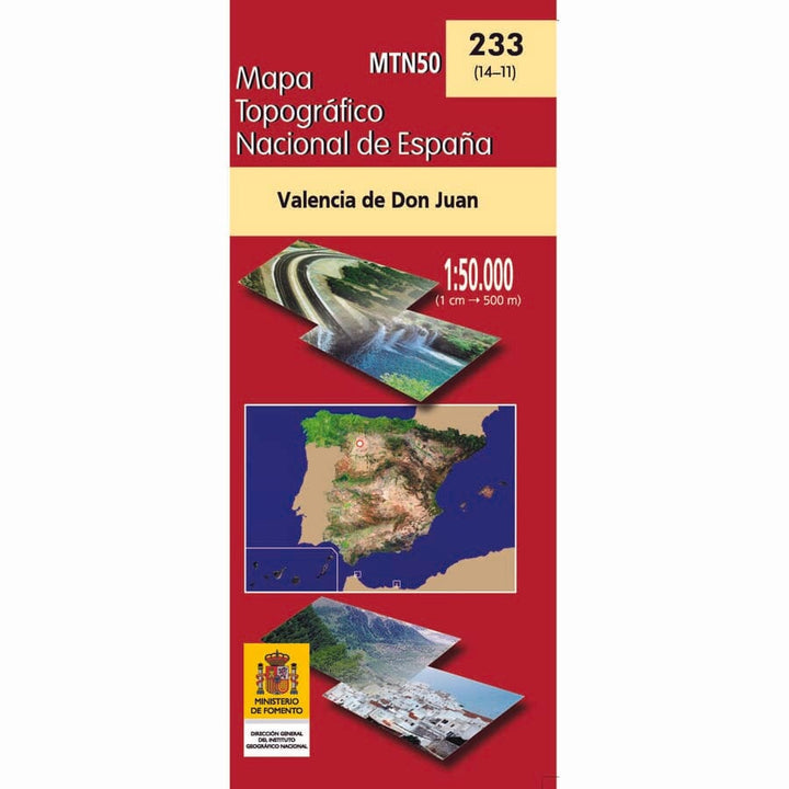 Carte topographique de l'Espagne n° 0233 - Valencia de Don Juan | CNIG - 1/50 000 carte de randonnée CNIG