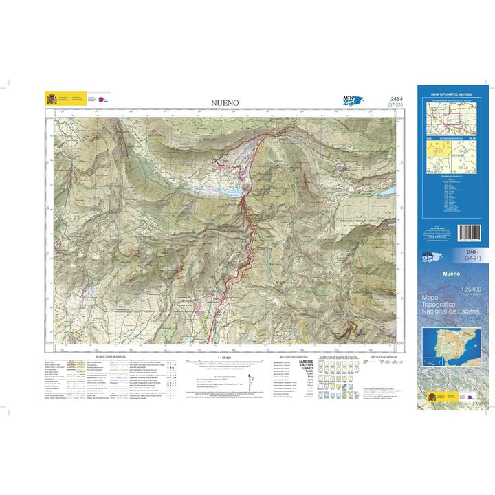 Carte topographique de l'Espagne n° 0248.1 - Nueno | CNIG - 1/25 000 carte de randonnée CNIG