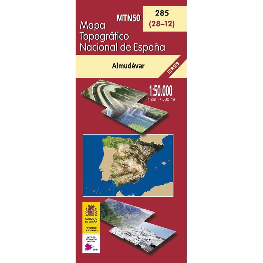 Carte topographique de l'Espagne n° 0285 - Almudévar | CNIG - 1/50 000 carte de randonnée CNIG