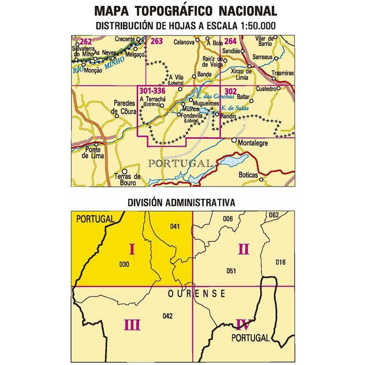 Carte topographique de l'Espagne n° 0301.1 - Entrimo | CNIG - 1/25 000 carte pliée CNIG 