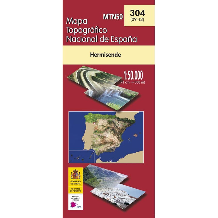 Carte topographique de l'Espagne n° 0304 - Hermisende | CNIG - 1/50 000 carte de randonnée CNIG