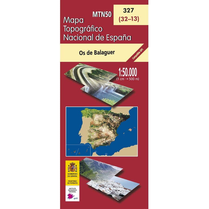 Carte topographique de l'Espagne n° 0327 - Os de Balaguer | CNIG - 1/50 000 carte de randonnée CNIG