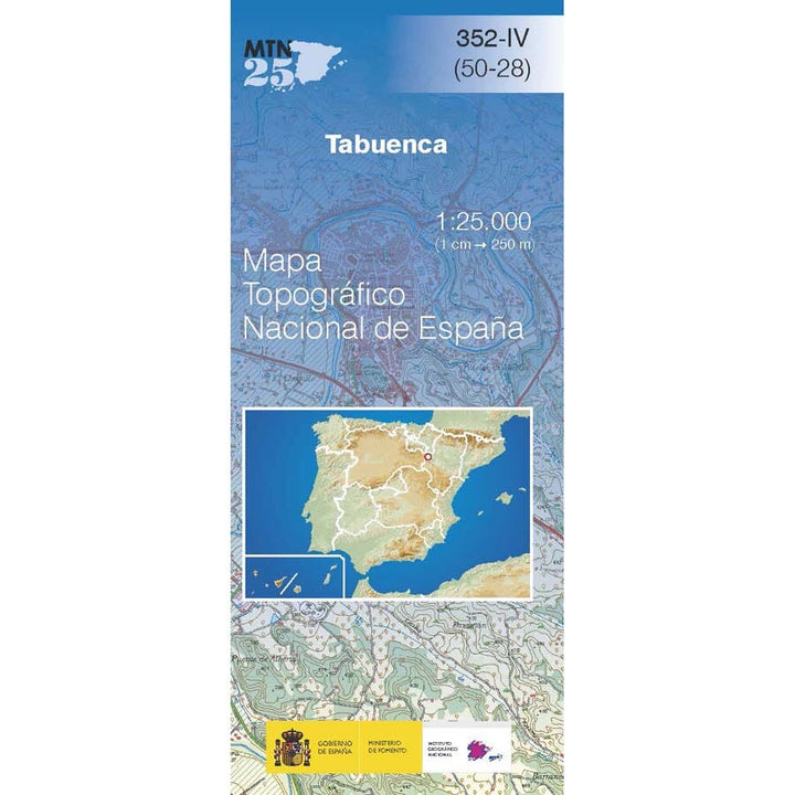 Carte topographique de l'Espagne n° 0352.4 - Tabuenca | CNIG - 1/25 000 carte de randonnée CNIG