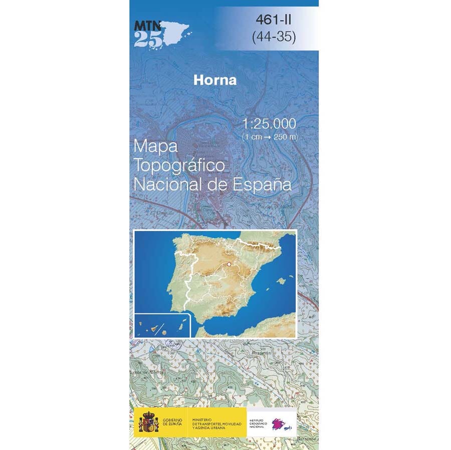Carte topographique de l'Espagne n° 0461.2 - Horna | CNIG - 1/25 000 carte de randonnée CNIG