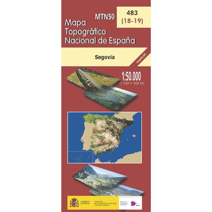 Carte topographique de l'Espagne n° 0483 - Segovia | CNIG - 1/50 000 carte de randonnée CNIG