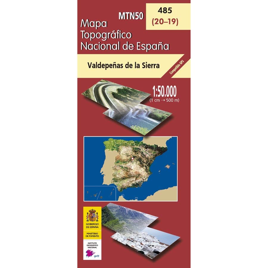 Carte topographique de l'Espagne n° 0485 - Valdepeñas de la Sierra | CNIG - 1/50 000 carte de randonnée CNIG