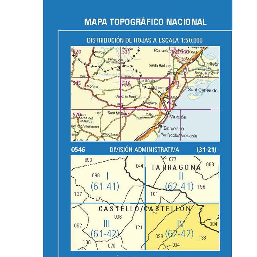 Carte topographique de l'Espagne n° 0546.4 - Sant Jordi / San Jorge | CNIG - 1/25 000 carte de randonnée CNIG