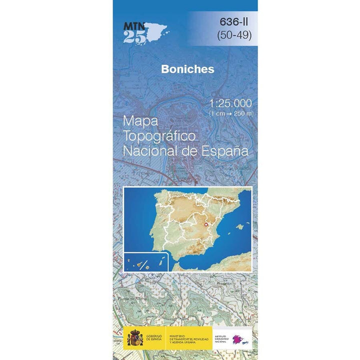Carte topographique de l'Espagne n° 0636.2 - Boniches | CNIG - 1/25 000 carte de randonnée CNIG Default Title