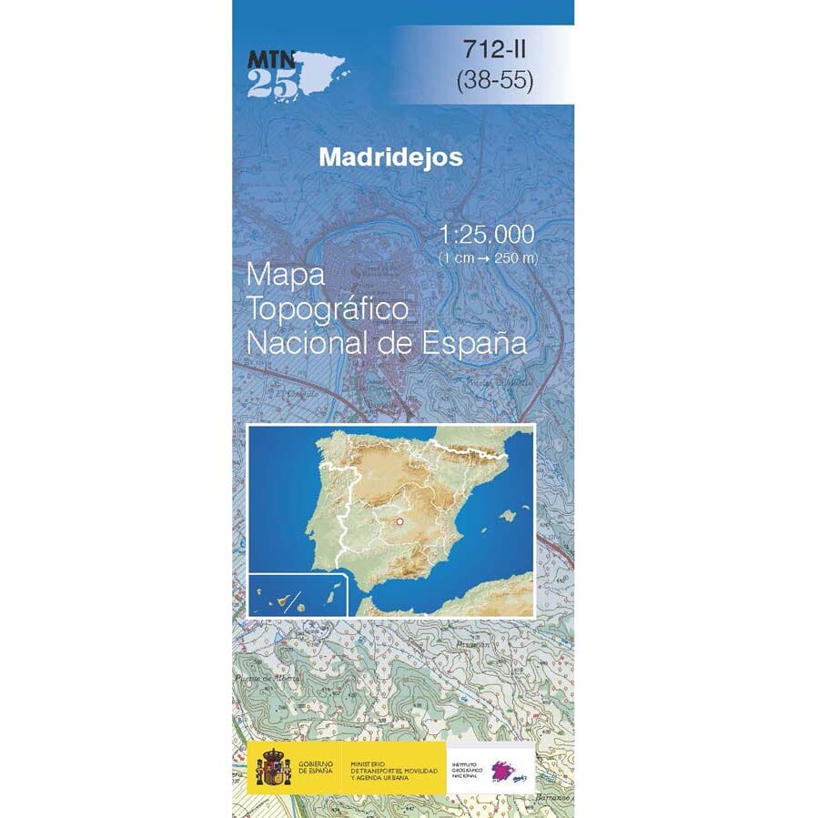 Carte topographique de l'Espagne n° 0712.2 - Madridejos | CNIG - 1/25 000 carte de randonnée CNIG