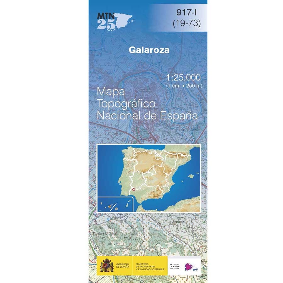 Carte topographique de l'Espagne n° 0917.1 - Galaroza | CNIG - 1/25 000 carte de randonnée CNIG Default Title