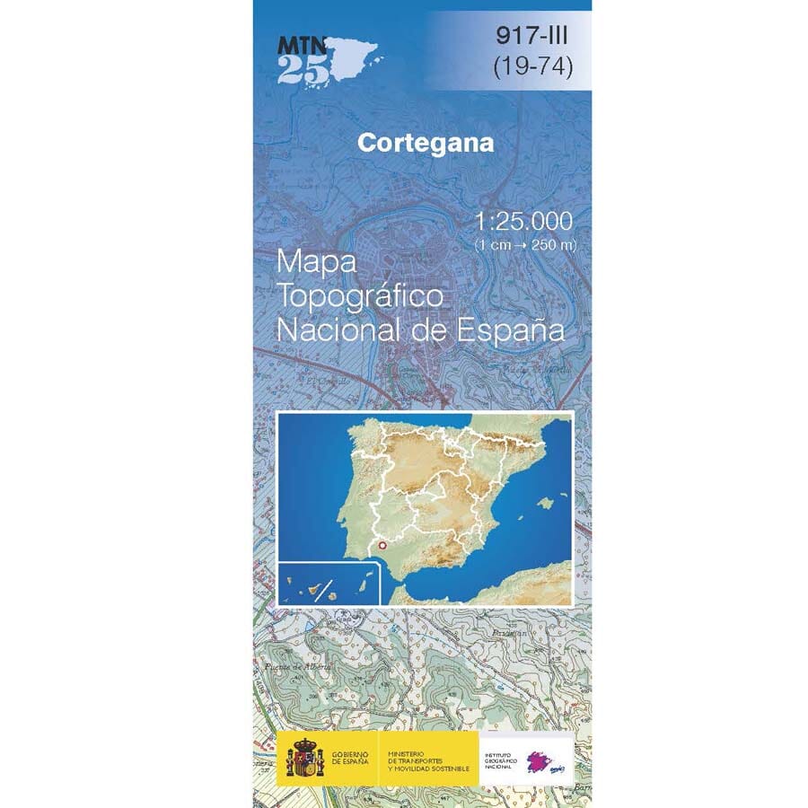Carte topographique de l'Espagne n° 0917.3 - Cortegana | CNIG - 1/25 000 carte de randonnée CNIG Default Title
