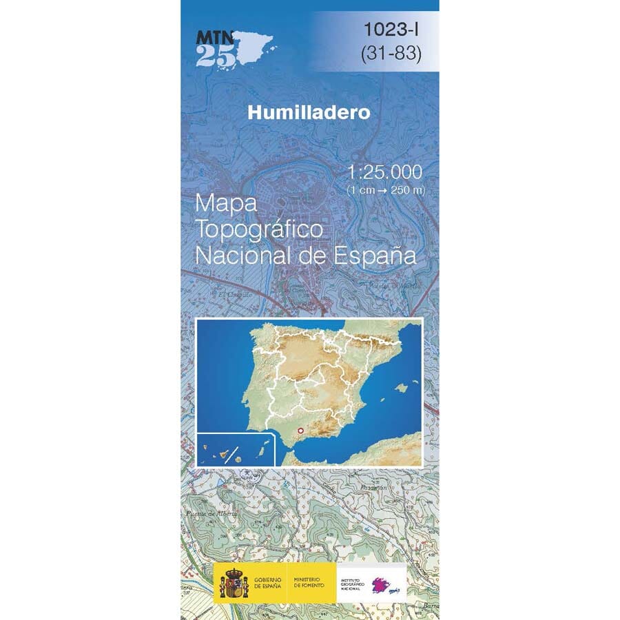 Carte topographique de l'Espagne n° 1023.1 - Humilladero | CNIG - 1/25 000 carte de randonnée CNIG Default Title